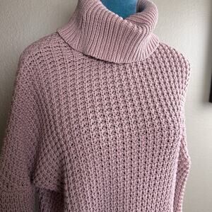 Guess sweater Chucky ribs Women XL Blush Cotton Blend Zip arm